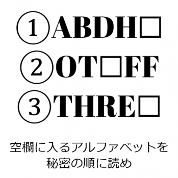 アルファベットの謎