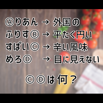 おいしそうな一枚謎