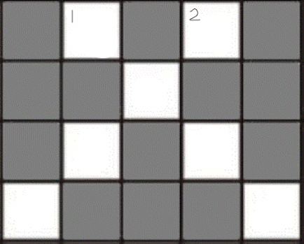 あるクロスワードパズル。