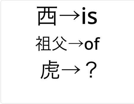 虎は何？